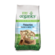 MY ORG PISTACHIOS DRY R&S 150G (6 X 150G) .