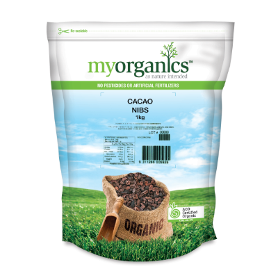 MY ORG CACAO NIBS 1KG (4 X 1KG) .