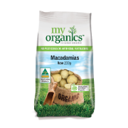 MY ORG MACADAMIAS RAW 200G (6 X 200G) .