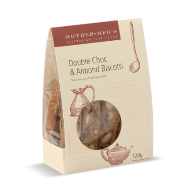 M.MEGS DBLE CHOC/ALMOND 120G (6x120G) BISCOTTI
