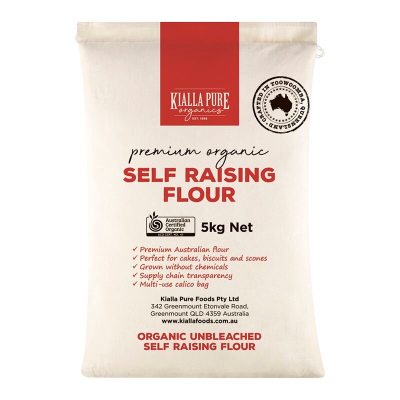 UNBL. SELF.RAIS.FLOUR ORG 5KG KIALLA BRAND CALICO