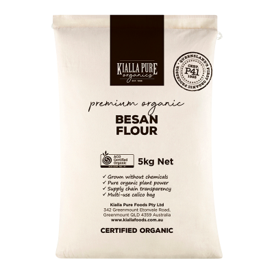 BESAN FLOUR ORGANIC 5KG KIALLA BRAND CALICO