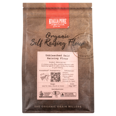 FLOUR SELF RAIS.U/B ORG (8x1KG KIALLA BRAND (WHITE)