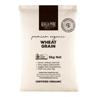 WHEAT GRAIN ORGANIC      5KG KIALLA BRAND CALICO
