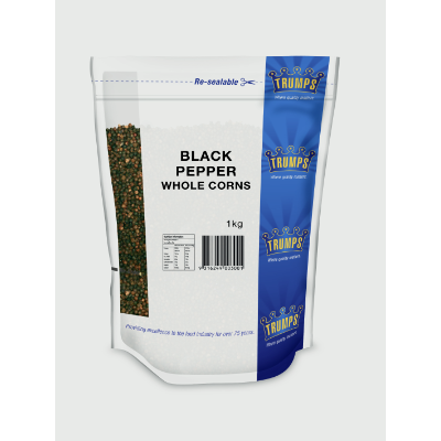BLACK PEPPER CORN  1KG (6x1KG) .