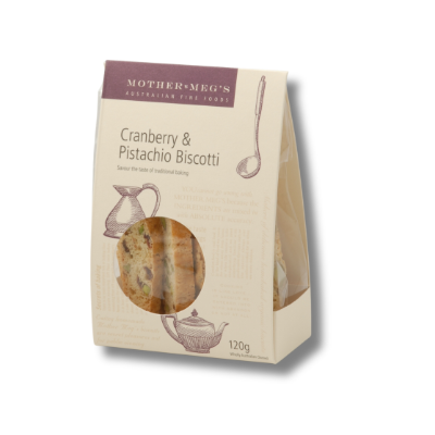 M.MEGS CRANBERRY/PIST 120G (6x120G) BISCOTTI