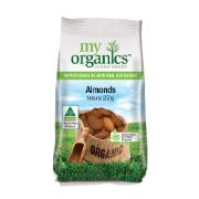 MY ORG AUS ALMONDS NAT 250G (6 x 250G) .