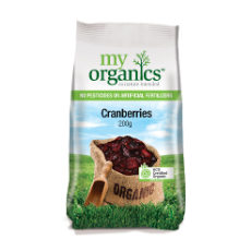 MY ORG CRANBERRIES 200G (6 X 200G) .