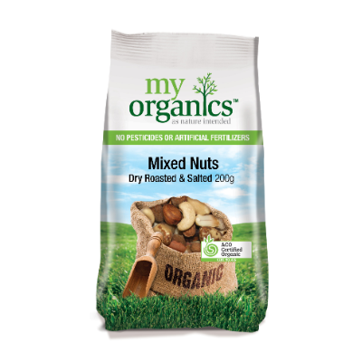 MY ORG MIX NUTS DRY R&S 200G (6 X 200G) .
