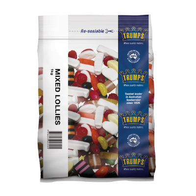 MIXED LOLLIES      1KG (10x1KG) .