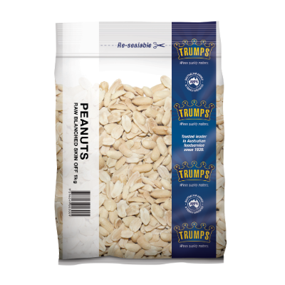 PEANUT RAW BLANCHED 1KG (10x1KG) (SKIN OFF) .