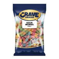 CRAVE SOUR WORMS 350G (12x350G) .